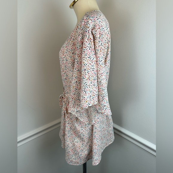 MOTHERHOOD MATERNITY White & Multicolor Blouse With Waist Tie | Size Medium - Picture 5 of 16